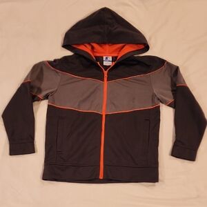 STARTER Kids Hoodie in Gray and Orange. Size Medium 8